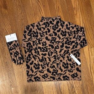 Nicole Miller Leopard Sweater and Leather Gloves NYT